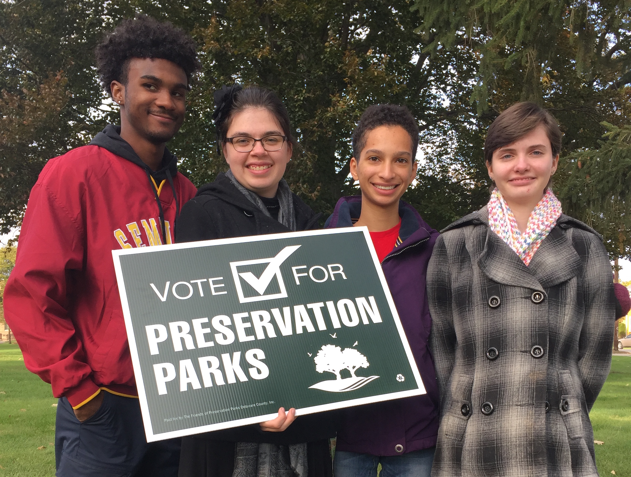 OWU Students Canvassing for Delaware Preservation Parks Levy