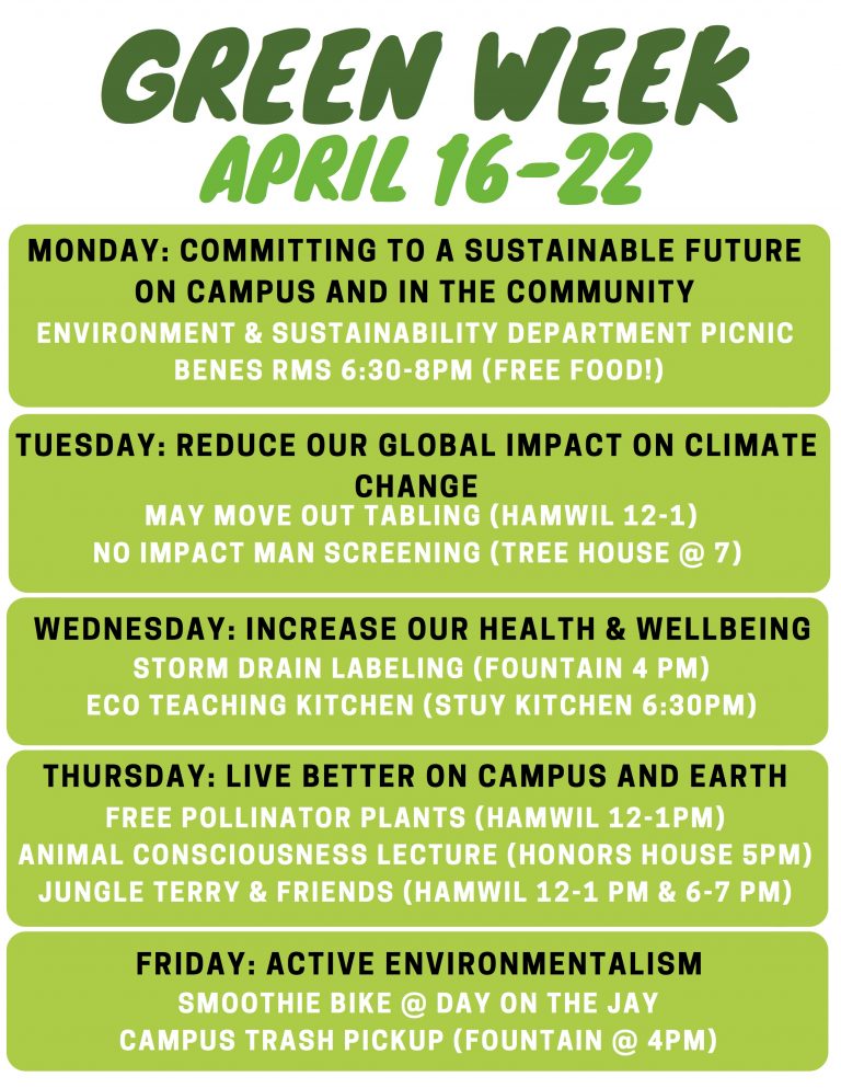 OWU’s Green Week 2018: April 16-22 – Sustainability & Environment @ OWU