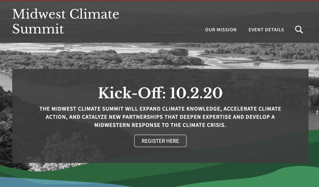 Zoom Event Midwest Climate Summit October 2020 Sustainability